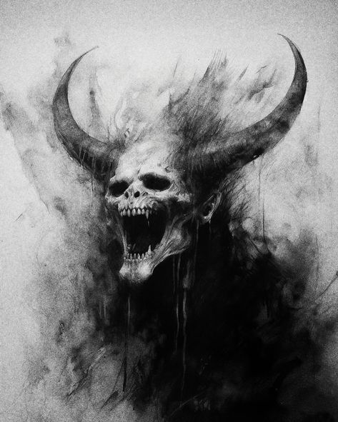 Horn-y | Instagram Shadow Wolf Demon, Evil Drawings, Demon Lucifer, Sketches Abstract, Demon Statue, Black Demon, Creepy Photography, Black Monster, Gas Mask Art