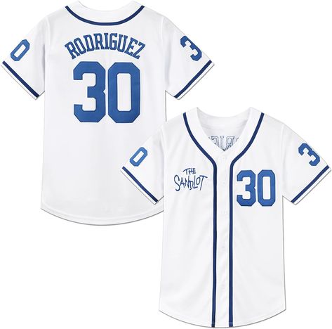 Amazon.com: Youth Baseball Jersey #30 Stitched The Sandlot Benny The Jet Rodriguez Movie Kids Baseball Jersey Gift for Kids Black(Large) : Sports & Outdoors Benny The Jet Rodriguez Jersey, The Sandlot Benny, Sandlot Benny, Benny The Jet Rodriguez, Mike Vitar, Sandlot, The Sandlot, Youth Baseball, Kids Baseball