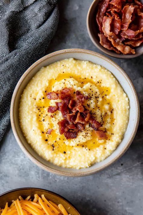 Rice Cooker Grits, Breakfast Grits Recipe, How To Make Grits, Best Cheese Grits, Sweet Grits, Crockpot Grits, Cooking Grits, Savory Grits, Sausage Grits