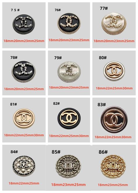 Chanel Designer Vintage Buttons TFFL666 for Luxury Jackets, Suits, Coats, Shirts, Blouses, Cardigans, Pants, Vests, Sweaters, Blazers, Trousers, Shorts, Skirts, Dresses, Trench Coats, Windbreakers, Haute Couture, etc. Chanel Buttons, Luxury Jacket, Chanel Outfit, Texture Graphic Design, Chanel Designer, Shorts Skirts, Designer Vintage, Suits Coats, Shirts Blouses