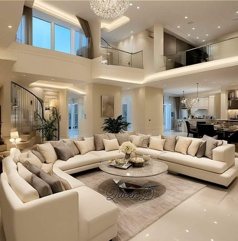 Florida Mansion Interior, Living Room Mansion Luxury, Big Luxurious Living Room, White House Interior Aesthetic, Inside Luxury Homes, Rich Houses Dream Homes Interiors, Mansions Living Room, Mansion Living Room Luxury Modern, Modern Inside House