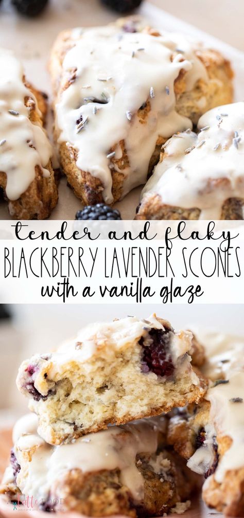 Lavender Dessert Recipes, Blackberry Scones, Lavender Dessert, Lavender Scones, Blackberry Lavender, Summer Fruit Desserts, Berry Desserts, Blackberry Dessert, Berry Scones