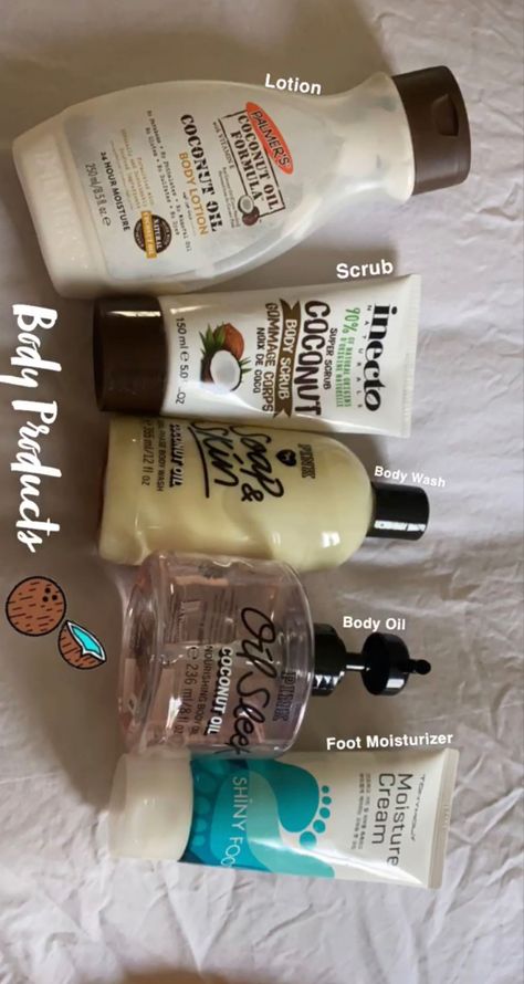 Body Care Products Smell Good Coconut, Best Coconut Scented Products, Best Combo To Smell Good Coconut, Coconut Skin Care Products, Coconut Self Care Products, Coconut Shower Products, Coconut Scented Shower Routine, Coconut Hygiene Products, How To Smell Like Coconut And Vanilla