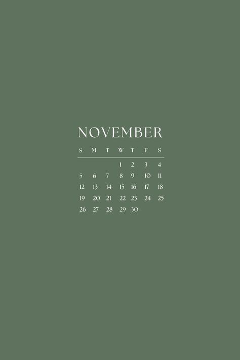 November 2023 Calendar Wallpaper, November Calendar 2023, November Calendar Wallpaper, 2023 Phone Wallpaper, November 2023 Calendar, Winter Widgets, The Ber Months, Motivation Study Aesthetic, Green Calendar