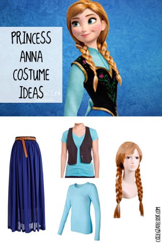 #Halloween13: Frozen Costume Ideas (Day 4) – Collegiate Cook Frozen Costume Ideas, Frozen Family Costumes, Anna Costume Diy, Frozen Costume Diy, Hippie Costume Diy, Princesa Anna Frozen, Adult Anna Costume, Frozen Halloween Costumes, Disney Princess Diy