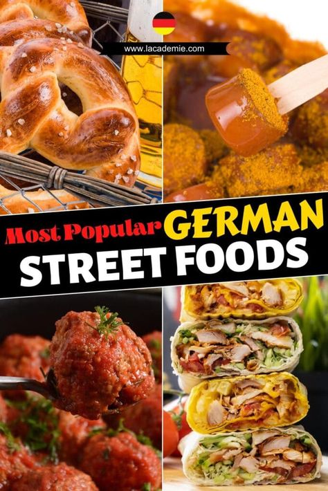 German Street Food, Octoberfest Recipes, Germany Recipes, German Recipes Dinner, German Main Dishes, German Appetizers, German Side Dishes, German Food Recipes, German Snacks