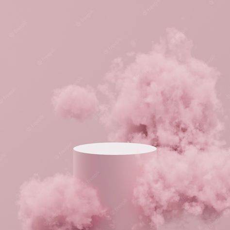 Premium Photo | 3d mock up podium in pink clouds on a pink background. Catalog Layout, Marketing Ads, Background Square, Product Background, Minimal Background, Cosmetics Mockup, Pink Forest, Industrial Design Sketch, Earth Tone Colors