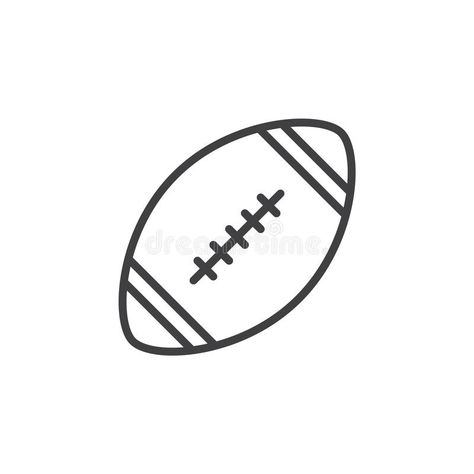 Simple Football Tattoo, Football Outline Drawing, Football Simple Drawing, American Football Tattoo, American Football Drawing, Letter F Craft, Football Outline, Football Clip Art, Football Lines