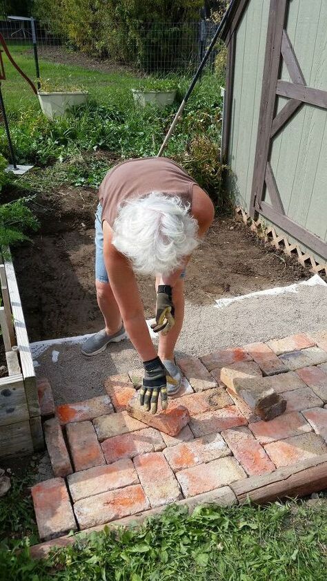 Brick Patio, Brick Path, Habitat For Humanity Restore, Growing Grass, Rustic Brick, Brick Paving, Brick Garden, Brick Pavers, Old Bricks