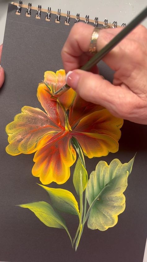 Donna Dewberry (Official) on Reels | sped up 8282 · Cupid – Twin Ver. (FIFTY FIFTY) – Sped Up Version Donna Dewberry Painting Tutorials, Hibiscus Painting, Donna Dewberry Painting, Donna Dewberry, Painting Flowers Tutorial, Black Paper Drawing, Fifty Fifty, Flowers Tutorial, Acrylic Painting Flowers