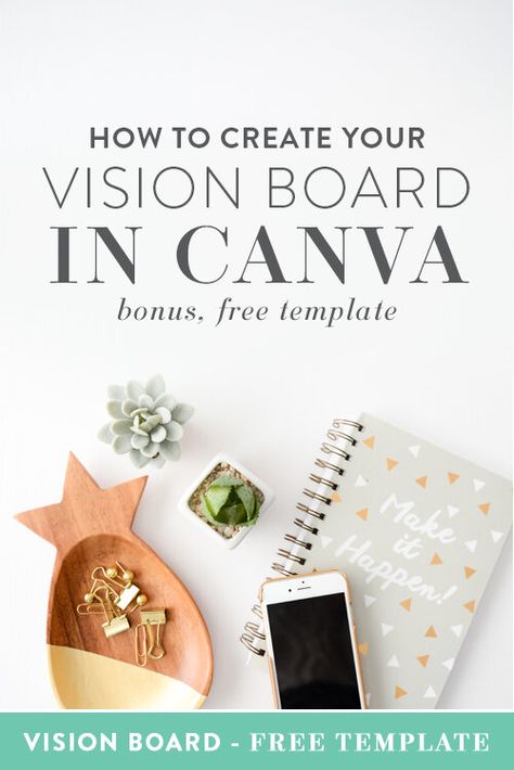 How to Create Your Vision Board in Canva — Boss Project Free Vision Board Template, Manifest Instantly, Free Vision Board, Vision Board Diy, Vision Board Template, Vision Board Examples, Vision Board Quotes, Vision Board Wallpaper, Making A Vision Board