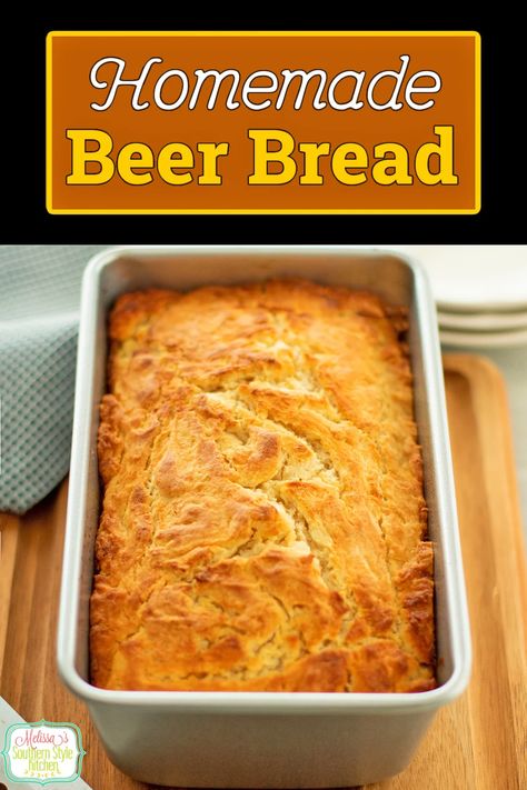 Recipe For Beer Bread, Shiner Bock Beer Bread, Crock Pot Beer Bread, Water Bread Recipe, Homemade Beer Bread, Honey Beer Bread, Sweet Cream Butter, Beer Bread Easy, Biscuits Recipes