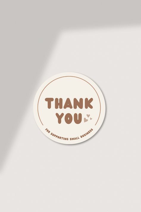 Thank You Stickers Aesthetic, Cute Thank You Cards For Small Business, Thank You Logo Design, Small Buissnes Aesthetic Logo, Logo Thank You, Sticker Thank You Design, Stickers Thank You, Sticker Business Name Ideas, Thank You For Your Order Stickers