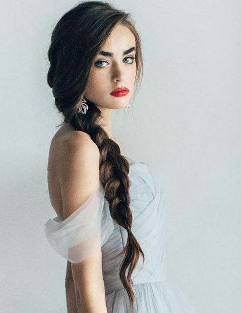 47 Elegant Ways To Style Side Braid For Long Hair side braid hairstyles, braid hairstyles, wedding hairstyle, boho hairstyles, party hairstyles Thick Side Braid Wedding, Side Braid Hairstyles Long Hair, Braids For Parties, Hair Side Braids For Long Hair, Wedding Guest Hairstyles Side Braid, Braid Party Hairstyles, Braid For Party, Lose Side Braid Hairstyles, Side Braid For Prom