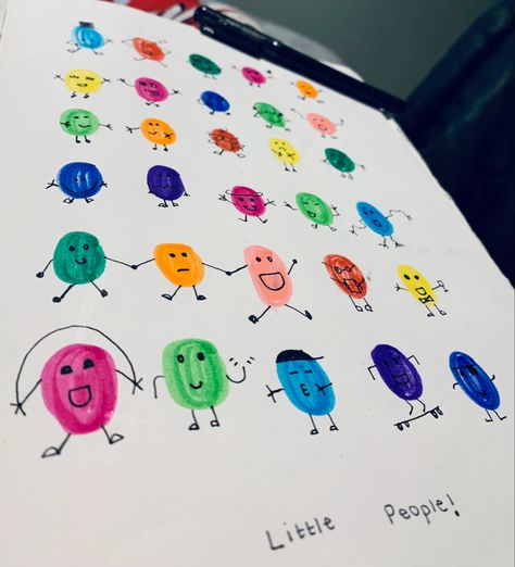 Thumb Print Art For Kids, Thumb Painting For Kids, Finger Print Art Ideas, Room Parent Gifts, Love Pick Up Lines, Thumb Painting, Friendship Paintings, Friend Canvas, Fingerprint Art