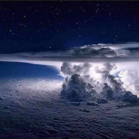 Thunderstorm Clouds, Above The Clouds, The Night Sky, Space And Astronomy, Night Sky, Night Skies, Astronomy, Cosmos, The Sky