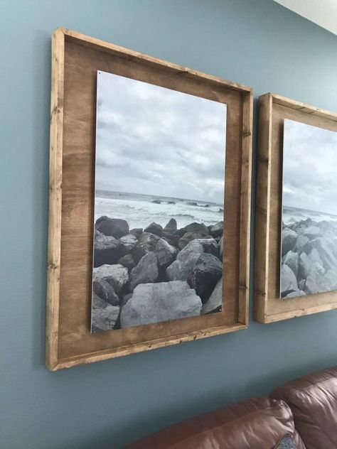 Picture Frame Wood, Custom Wood Frames, Diy Shadow Box, Picture Frame Decor, Wood Photo Frame, Wood Photo, Frame Wood, Diy Picture, Photo On Wood