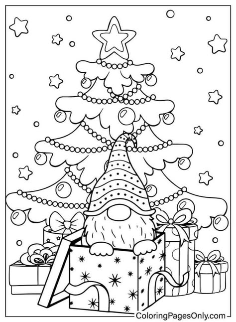 Christmas Gnomes Drawing, Drawing Activities For Kids, Merry Christmas Coloring Pages, Christmas Colouring Pages, Paw Patrol Christmas, Christmas Coloring Pages For Kids, Coloring Pages Christmas, Free Christmas Coloring Pages, Christmas Cutouts