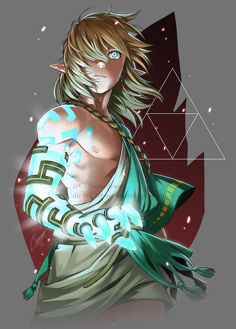 Botw Link, Blue Hair Anime Boy, Gamer Art, Zelda Tattoo, Torn Clothes, Fantasy Wallpaper, Zelda Tears Of The Kingdom, Tears Of The Kingdom, Link Art