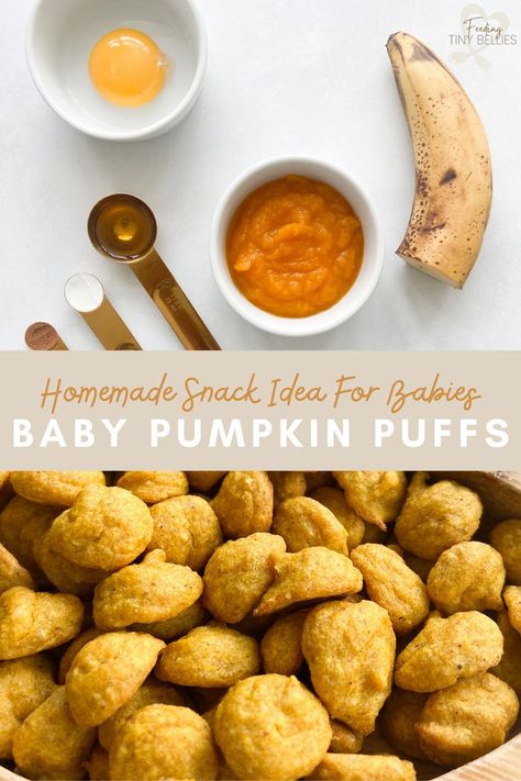 Dairy Free Foods For Kids, Toddler Fall Recipes, Homemade Infant Snacks, Toddler Fall Snacks, Diy Baby Snacks Homemade, Healthy Fall Treats For Kids, Healthy Baby Snacks Homemade, Diy Puffs Baby Food, Easy Snacks For Babies