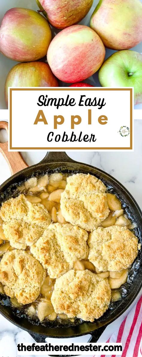 This Bisquick Apple Cobbler is the perfect dessert for any occasion. Made with fresh apples and a deliciously crumbly topping, it's a warm and comforting treat that's sure to satisfy any sweet tooth. Best of all, it's quick and easy to make, with just a few simple ingredients that you probably already have on hand. Serve it warm with a scoop of vanilla ice cream for the ultimate dessert experience. Bisquick Apple Cobbler, Bisquick Cobbler Recipes, Cobbler With Bisquick, Apple Cobbler Recipe, Desserts With Few Ingredients, Fall Recipes Pumpkin, Healthy Dessert Recipes Easy, Yummy Desserts Easy, Bisquick Recipes