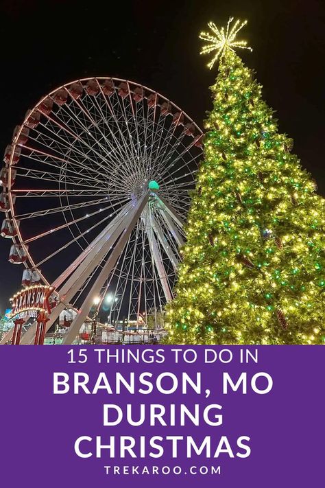 15 Fun Things to do in Branson Missouri at Christmas Branson Scenic Railway, Things To Do In Branson, Branson Missouri Vacation, Midwest Travel Destinations, Midwest Vacations, Missouri Travel, Road Trip Across America, Silver Dollar City, Winter Activities For Kids