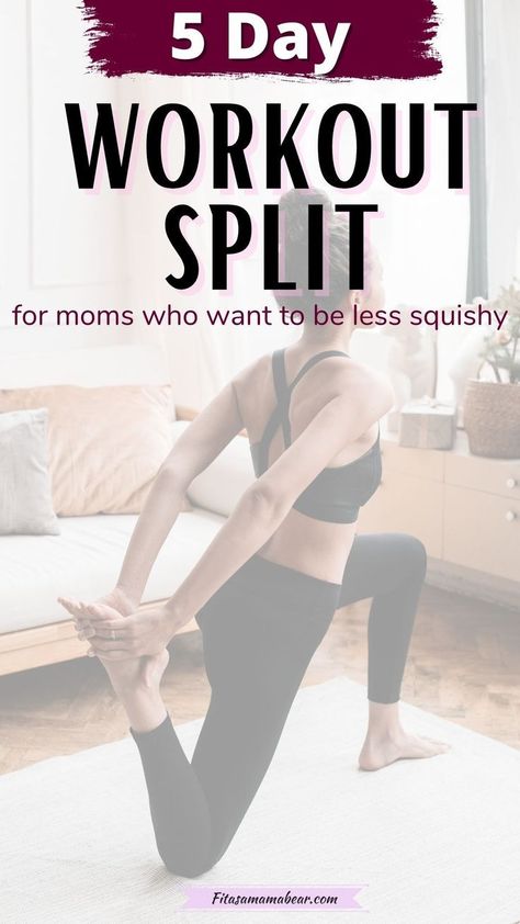 . #womensworkout #fitness #getfit Home Workout Split, 5 Day Split Workout, 5 Day Split, 5 Day Workout Split, Weekly Gym Workouts, 5 Day Workout Routine, Workout Routine For Women, Ankle Strengthening Exercises, 5 Day Workouts