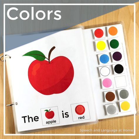 Shop Main Menu — Speech and Language at Home Learning Colors Preschool, Colors Preschool, Speech Language Activities, Core Vocabulary, Speech Therapy Materials, Adapted Books, Learning Support, Developmental Delays, Speech Activities