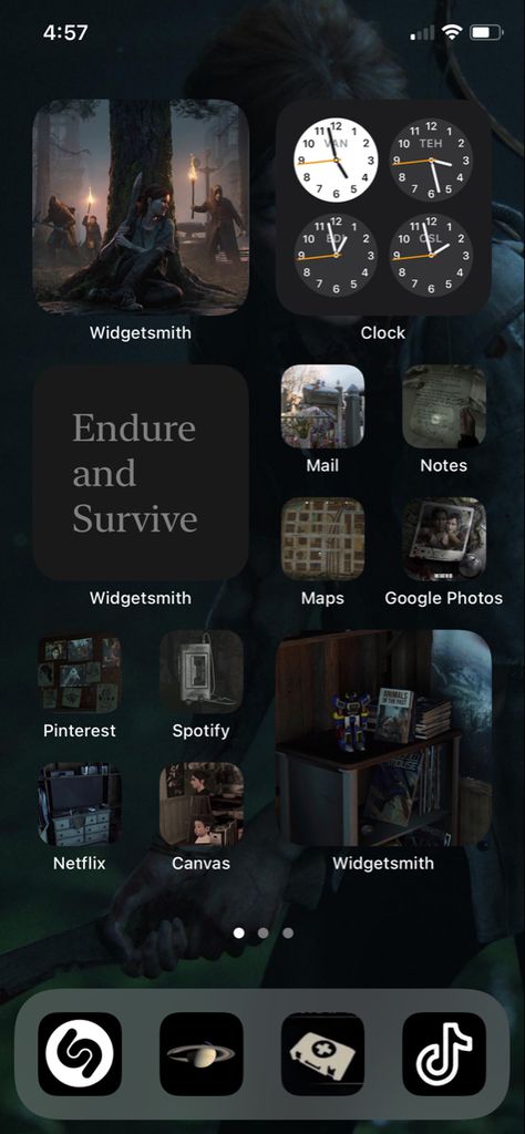 #thelastofus #thelastofuspartii #ps4 #ios14 Last If Us Wallpaper, The Last Of Us Part 2 Seraphites, The Last Of Us Phone Layout, Tlou Widget Ideas, Tlou Phone Layout, The Last Of Us Themed Phone, Tlou Ios Layout, The Last Of Us Home Screen, Home Screen Layout Iphone Aesthetic Dark