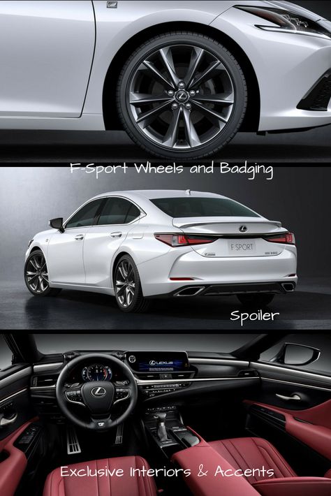 Exclusive F-SPORT accents and features coming on the new Lexus ES 350 F-SPORT.  Ultra White with Red interior. Lexus Es350 F Sport, Lexus 350, Lexus Es 300h, White Lexus, Lexus Interior, Lexus Models, New Lexus, Lexus Ls, Lexus Es350