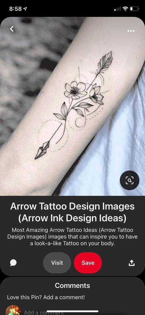 Daisy Arrow Tattoo, Dog Arrow Tattoo, Compass Arrow Flower Tattoo, Arrow Tattoos With Initials, Flowers And Arrows Tattoo, Flower Arrow Tattoos For Women, Sagittarius Tattoo With Flowers, Infinity Arrow Tattoos For Women, Arm Arrow Tattoos For Women Forearm