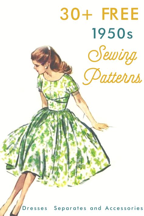 Style Sewing Patterns, Vintage Dress Sewing Patterns, Retro Hairstyles Tutorial, Dress Sewing Patterns Free, 1950s Sewing Patterns, Patron Vintage, Sewing Projects Clothes, Sewing Magazines, 1950s Style