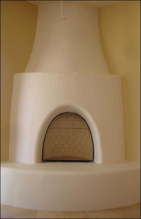 Santa Fe Fireplace, Mexican Fireplace, Santa Fe Style Decor, Adobe Fireplace, Santa Fe Decor, Fireplace Gallery, Stucco Fireplace, Kiva Fireplace, Fireplace Kits