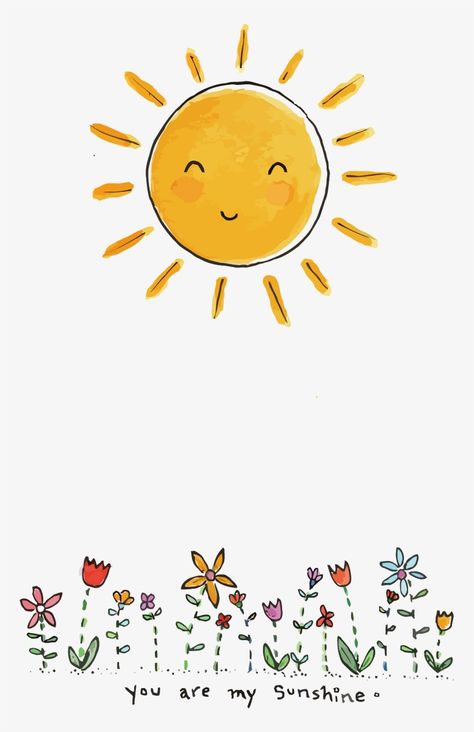 Cute Sunshine Drawing, Sunshine Drawing, Sunshine Illustration, Planner Printables Free, Free Planner, Planner Printables, Shirt Print Design, My Sunshine, Nature Quotes