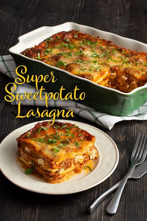 Sweet Potatoe Lasagna, Potatoe Lasagna, Sweet Potato Lasagna Recipe, Sweet Potato Lasagna, Lasagna With Cottage Cheese, Potato Lasagna, Sausage Lasagna, Vegetarian Lasagna, Sweet Potato Protein