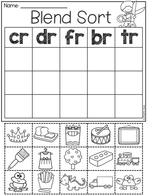 R Blends Worksheets, Blends Kindergarten, Consonant Blends Activities, Consonant Blends Worksheets, Worksheets 2nd Grade, R Blends, Blends Activities, Phonics Blends, Homework Activities