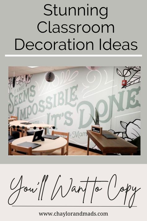 The best classroom decoration ideas this year including how to create that cozy, calming classroom you and your students will love. Cool Classroom Decor Middle School, Cafe Lights In Classroom, Middle School Room Decor Classroom Ideas, Home Classroom Decor, Classroom Living Room, Resource Room Decoration Ideas, Color Coordinated Classroom, Beautiful Classrooms Design, Middle School Themes Classroom