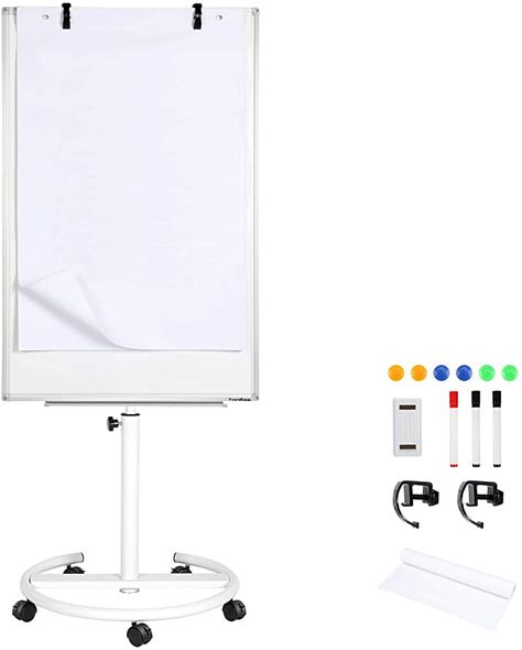 Amazon.com : Magnetic Rolling Whiteboard Dry-Erase White-Board - 40 x 26 Inches Portable Mobile Whiteboard Flip Chart Easel Stand with 25 Sheets Paper Pad : Office Products Whiteboard On Wheels, Rolling Whiteboard, Small Whiteboard, Mobile Whiteboard, Modern Office Space, Flip Chart, Dry Erase Markers, Dry Erase Board, Teacher Classroom