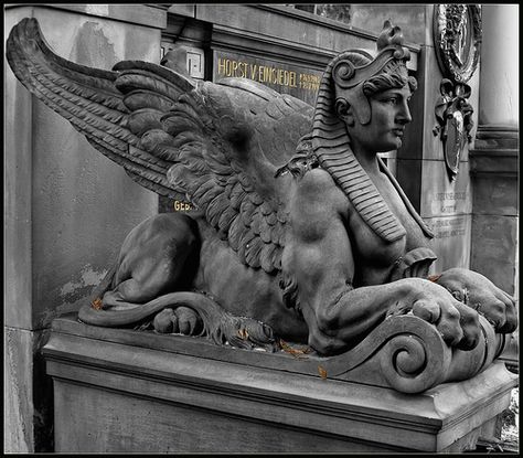 Lion With Wings, Darmstadt Germany, Old Cemeteries, Cemetery Art, Mythical Beast, A Lion, Figurative Sculpture, Sculptures & Statues, Stone Carving