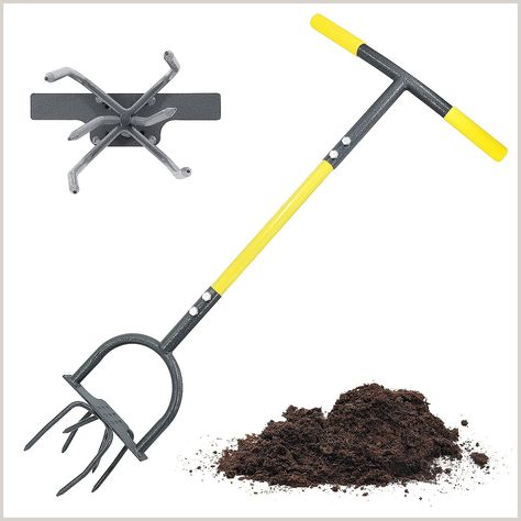 Jardineer Manual Twist Tiller Hand, Garden Twist Tiller Heavy Duty, Garden Claw Cultivator for Flower Box and Raised Bed Tiller Garden, Garden Cultivator, Power Tiller, Garden Tool Set, Peat Moss, Garden Hand Tools, Raised Bed, Flower Box, Gardening Fork