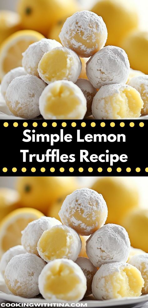 Assorted Cheesecake, Lemon Truffle Recipe, Dessert Ideas Simple, Unique Recipes Desserts, Lemon Truffles, Recipes Unique, Rich Cheesecake, Tasty Cookies, Truffles Recipe