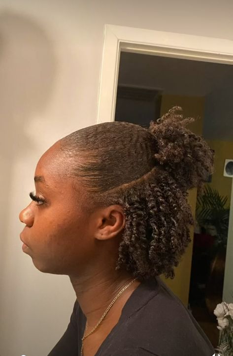 Awkward Natural Hair Length Styles, Short4c Hairstyles, Short Hair Hairstyles Natural Hair, Clawclip Hairstyle Short Hair 4c, Awkward Length 4c Protective Hairstyles, Natural Hairstyles For Really Short Hair, Black Natural Hairstyles Short Hair, Short Curly Hairstyles For Black Women 4c, Twa Protective Styles Simple