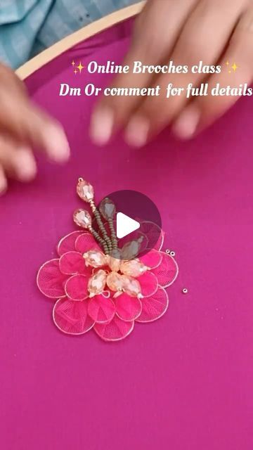 Aari Brooches Design, Brooches Handmade Blouse Design, Brooch Design Ideas, Brooches Work For Blouse, Batches Design Ideas, Brooches Blouse Design Tutorial, Simple Brooches Blouse Design, Batch Work Blouse Designs, Brooch Work Blouse Design