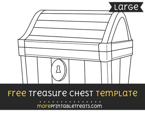 Free Treasure Chest Template - Large Treasure Chest Template Free Printable, Treasure Chest Bulletin Board, Treasure Chest Template, Chest Template, Pirate Display, Treasure Island Book, Pirate Treasure Chest, Library Bulletin Boards, Computer Paper