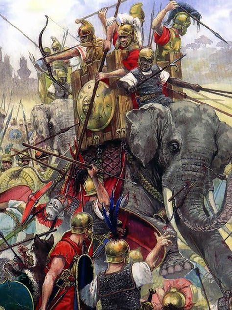 "Battle of Beneventum, 275 BCE", Pawel Glodek Imperiul Roman, Punic Wars, Historical Warriors, Greek Warrior, Rome Antique, Ancient Warfare, Greek History, Roman Soldiers, Roman History