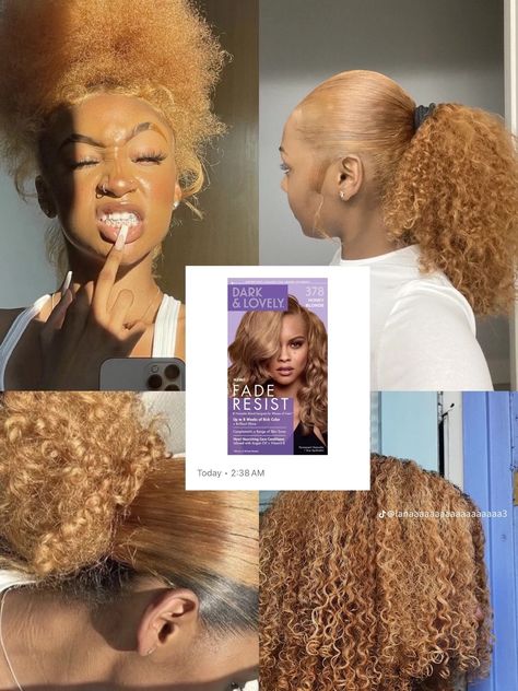 Click the Link to get your bottle of "Dark and Lovely's Fade Resist #378 COLOR 'Honey Blond' 🐝🤍 Adore Hair Dye, Honey Blond, Dyed Curly Hair, Conditioning Hair, Mixed Curly Hair, Honey Brown Hair, Dyed Blonde Hair, Quick Natural Hair Styles, Ginger Hair Color