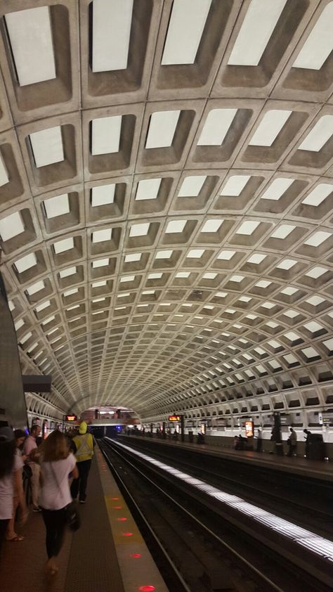 Washington DC metro station Washington Dc Train Station, Washington Dc Metro, Washington Dc Travel, Rapid Transit, Dc Travel, Corporate Identity Design, Dc Metro, Route Map, Metro Station