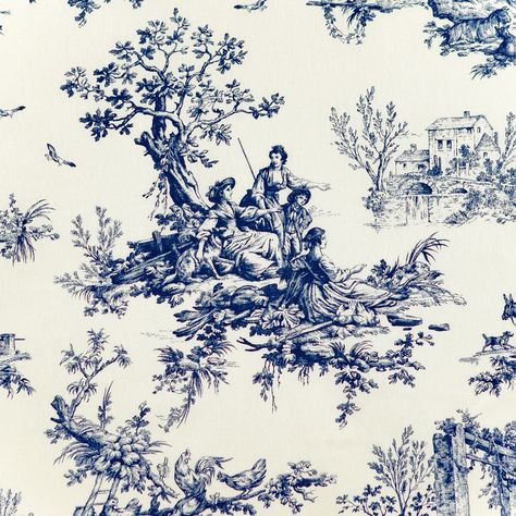 Bouvier Blue by Thomasville Home - BeddingSuperStore.com Blue Bedspread, Blue Comforter, Blue Toile, Toile Fabric, Antique Sofa, Fabric Yardage, Bedding Collections, Fabric Swatches, Diy Food