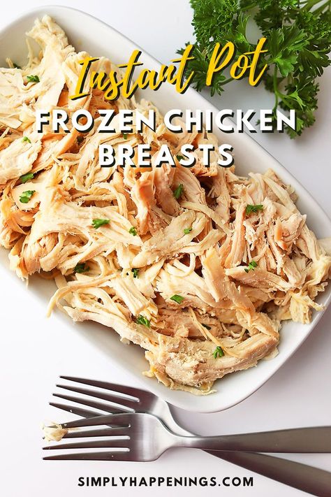 Instant Pot frozen chicken breast is a quick-cooking hack for cooking chicken breast. This recipe shows you how to cook tender chicken breasts and shreddable chicken. It’s the best way for weekly meal prep throughout the week! Instant Pot Frozen Chicken Breast, Pressure Cook Frozen Chicken, Instant Pot Frozen Chicken, Freezing Cooked Chicken, Chicken In The Instant Pot, Cooking Frozen Chicken Breast, Italian Chicken Pasta, Make Shredded Chicken, Cooking Frozen Chicken