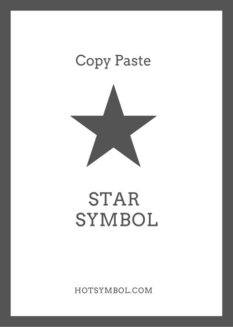 Start Symbol Home Symbol, Star Symbol, Star Outline, Copy And Paste, Html Css, Copy Paste, Star Of David, Black Star, Stars